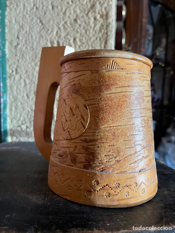 Vintage: Jarra de madera muy original. Rusia. - Foto 2