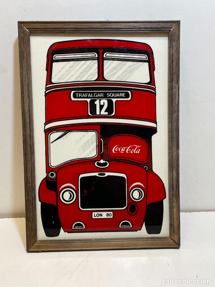 Vintage: CUADRO ANTIGUO COCACOLA CON VIDRIO