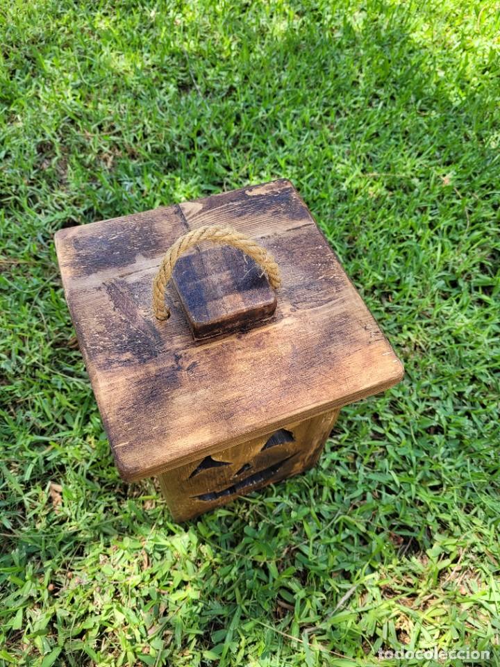 Vintage: Calabaza de madera para Halloween - Foto 5