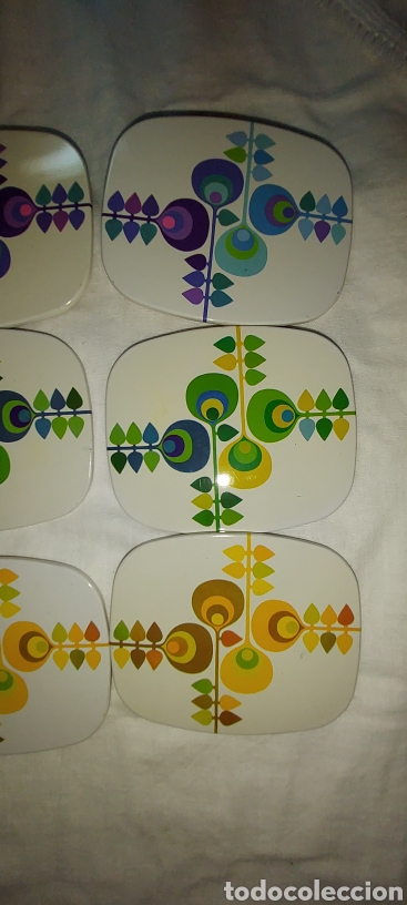 Vintage: 6 POSAVASOS A&Ntilde;OS 70 - Foto 2
