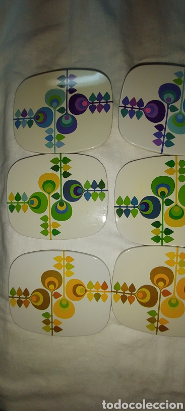 Vintage: 6 POSAVASOS A&Ntilde;OS 70 - Foto 3
