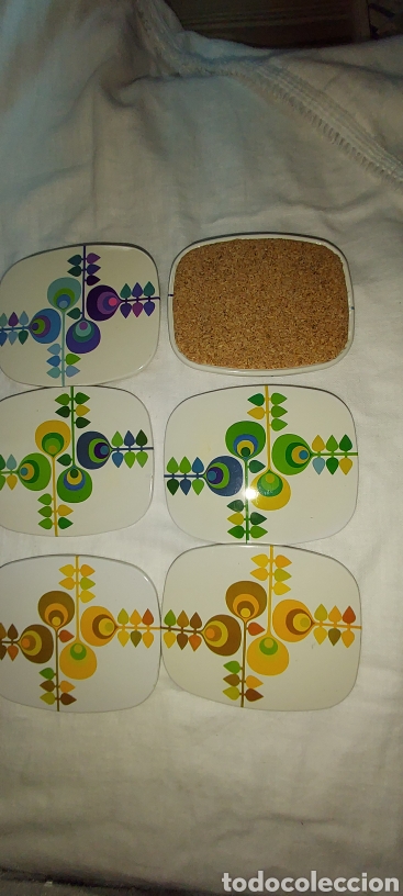 Vintage: 6 POSAVASOS A&Ntilde;OS 70 - Foto 4