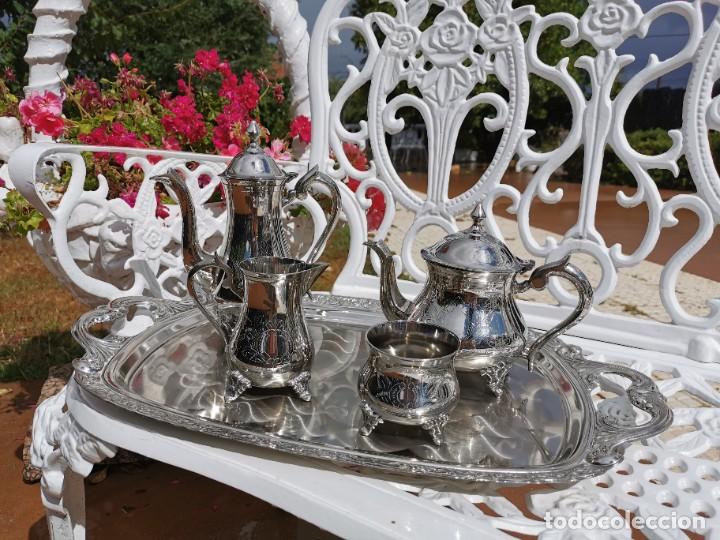 Vintage: JUEGO DE CAF&Eacute; Y TE PLATEADO - Foto 1
