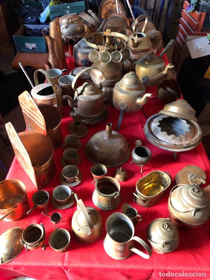 Vintage: Lote de utensilios de cocina antiguos (cobre)