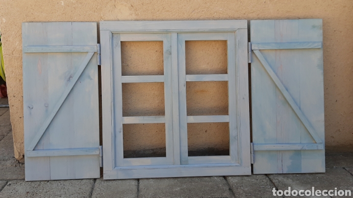 ventana de madera con contraventanas y rejas, v - Compra venta en  todocoleccion, contraventanas madera 