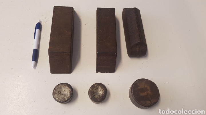 Vintage: CONJUNTO DE 6 PESAS DE HIERRO