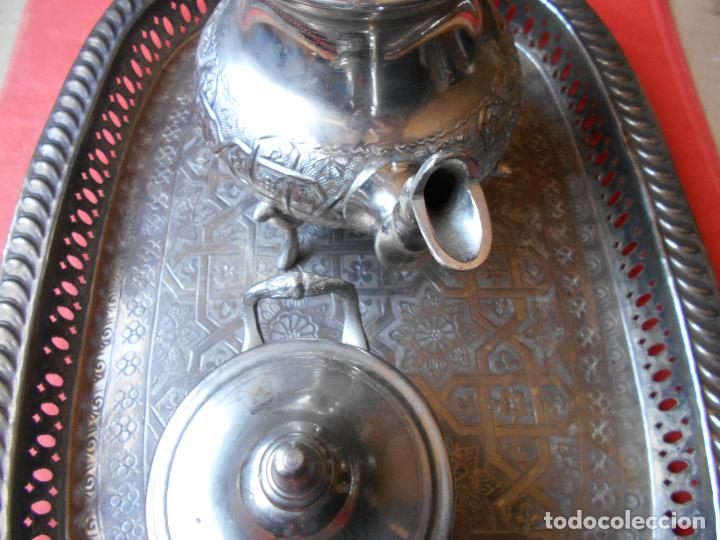 Vintage: BANDEJA CON TETERA Y AZUQUERO - Foto 5