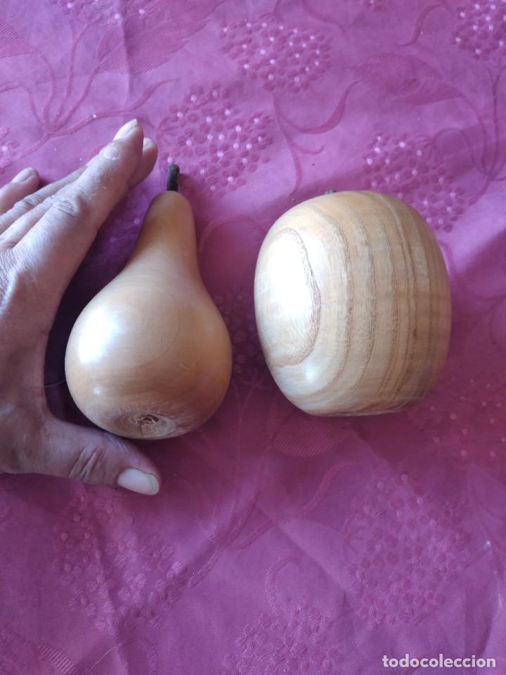 Vintage: Lote de 2 frutas y un rat&oacute;n de madera. - Foto 4