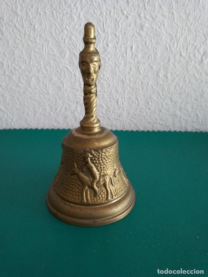 Vintage: Campana metal dorada. - Foto 5