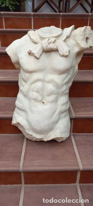 Vintage: TORSO DE HOMBRE DESNUDO 70 cm FIGURA O ESCULTURA MASCULINA CREO QUE FIBRA DE VIDRIO Y RESINA MANIQUI