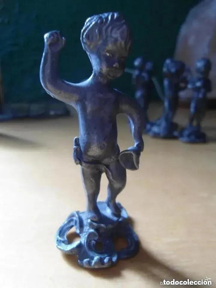 Vintage: LOTE ANTIGUAS FIGURAS ANGELITOS QUERUBINES TOCANDO INSTRUMENTOS - PETROL