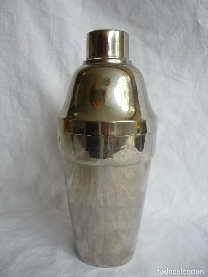 Vintage: Coctelera de lat&oacute;n plateado - Foto 3