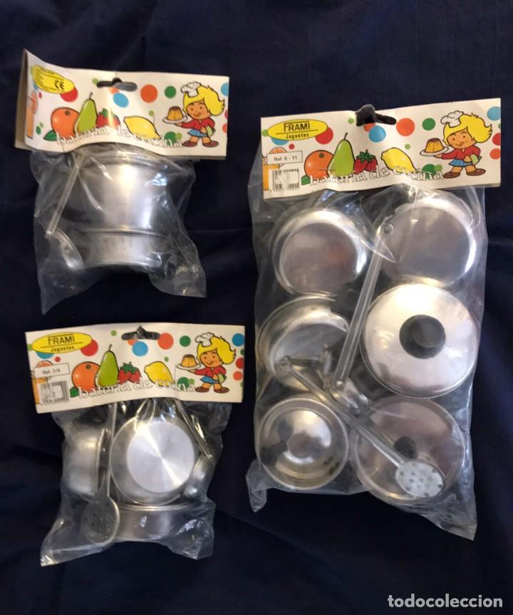 Vintage: SURTIDO N&ordm;2 DE 3 BOLSAS DE MENAJE Y BATERIA DE COCINA EN ALUMINIO. VINTAGE. A ESTRENAR