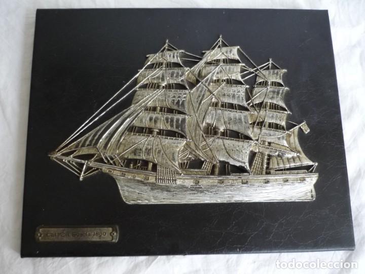 Vintage: Cuadro con barco en relieve Cliper 1860 - Foto 2