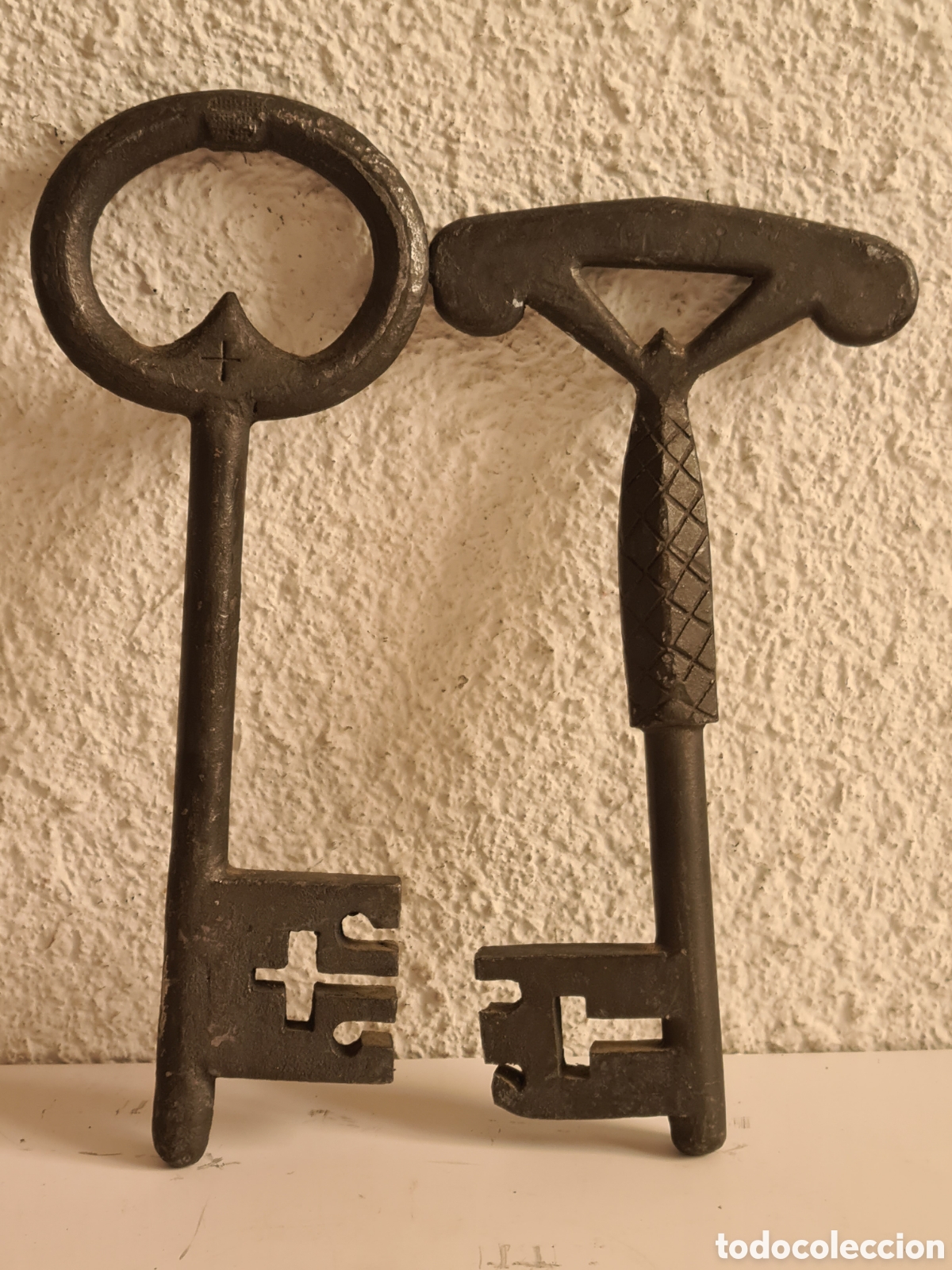 Vintage: Pareja de Grandes Llaves metalicas - Decoraci&oacute;n R&uacute;stica