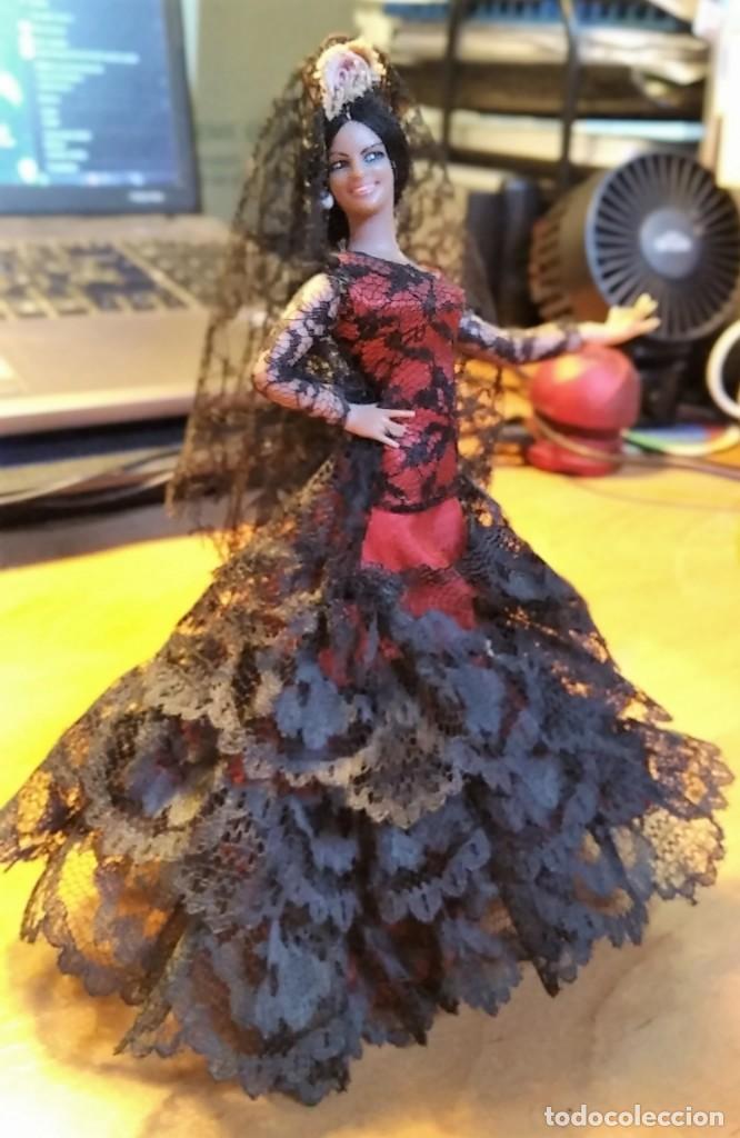Vintage: FIGURA DECORATIVA VINTAGE - MAR&Iacute;N CHICLANA - GITANA CON MANTILLA - 17 CM