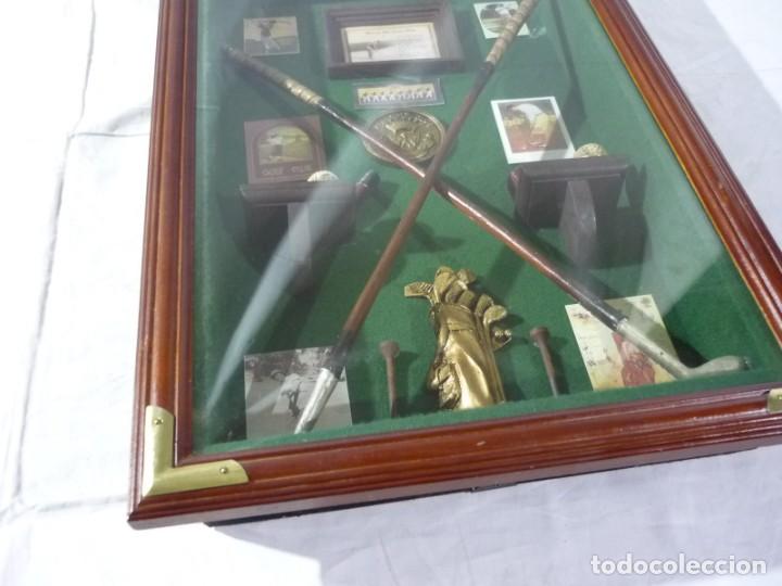 Vintage: Cuadro vitrina con objetos de golf - Foto 2