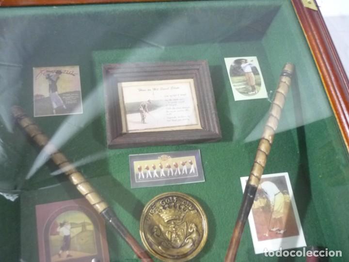Vintage: Cuadro vitrina con objetos de golf - Foto 3