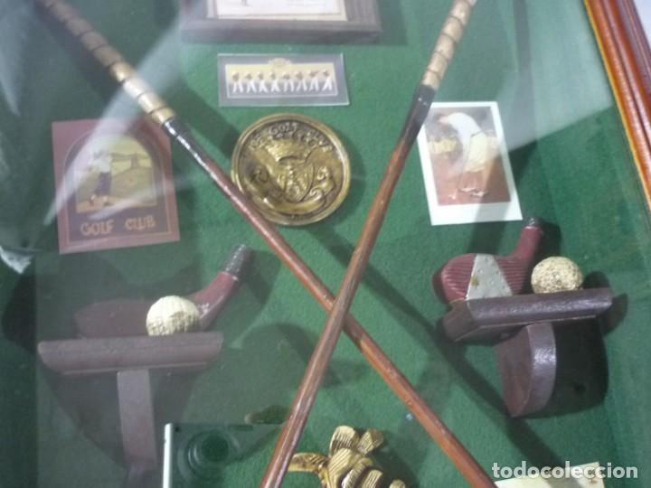 Vintage: Cuadro vitrina con objetos de golf - Foto 4