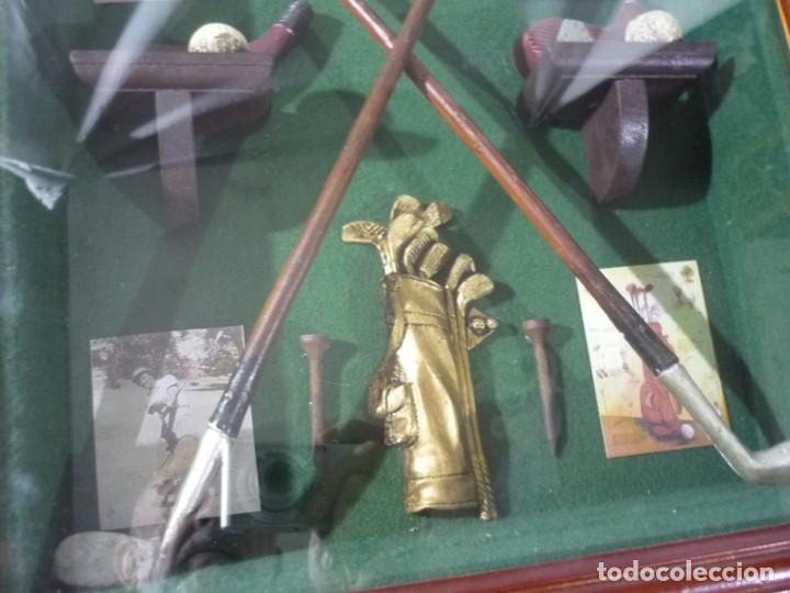 Vintage: Cuadro vitrina con objetos de golf - Foto 5