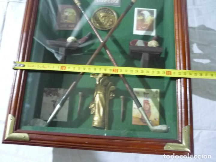 Vintage: Cuadro vitrina con objetos de golf - Foto 8