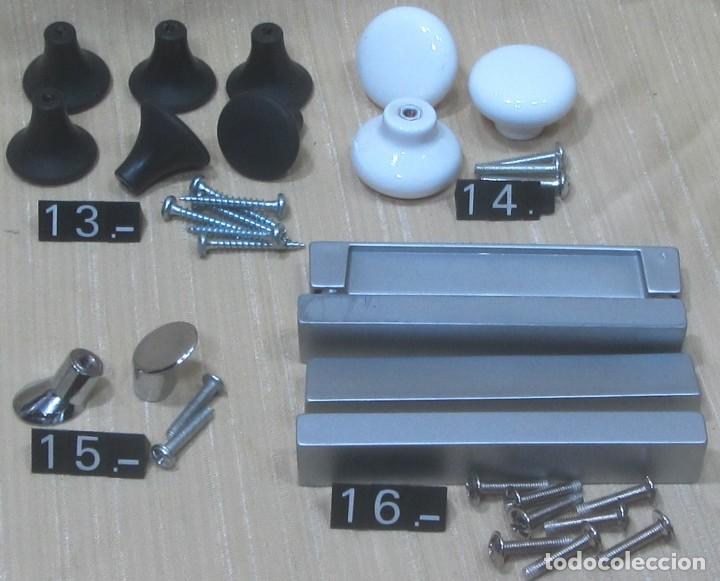 Vintage: 15 Pomo Tirador Mueble, Pl&aacute;stico, Metal, Porcelana