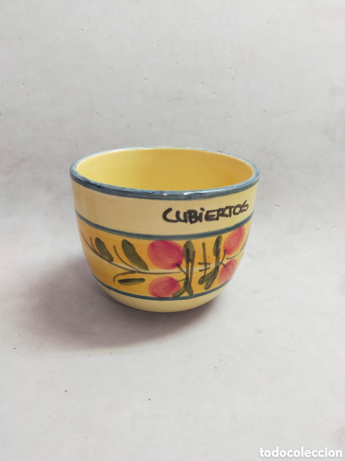 Vintage: RECIPIENTE DE CERAMICA PARA CUBIERTOS.