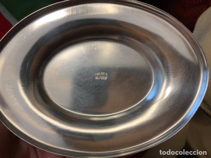 Vintage: ANTIGUO CALIENTA COPAS CISNE, ALPACA, IMPECABLE - Foto 11