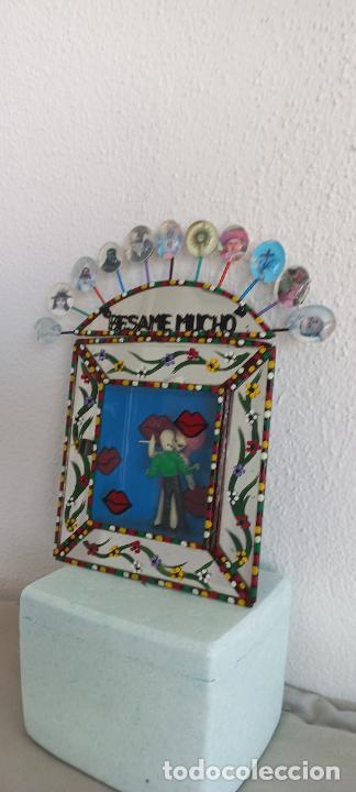 Vintage: BESAME MUCHO. NICHO ESPEJO. CIELTO LINDO ESTUDIO. ARTE POPULAR DE MEXICO. DIA DE LOS MUERTOS. Kitsch