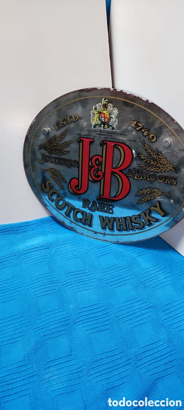 Vintage: Espejo ovalado whisky jb - Foto 1