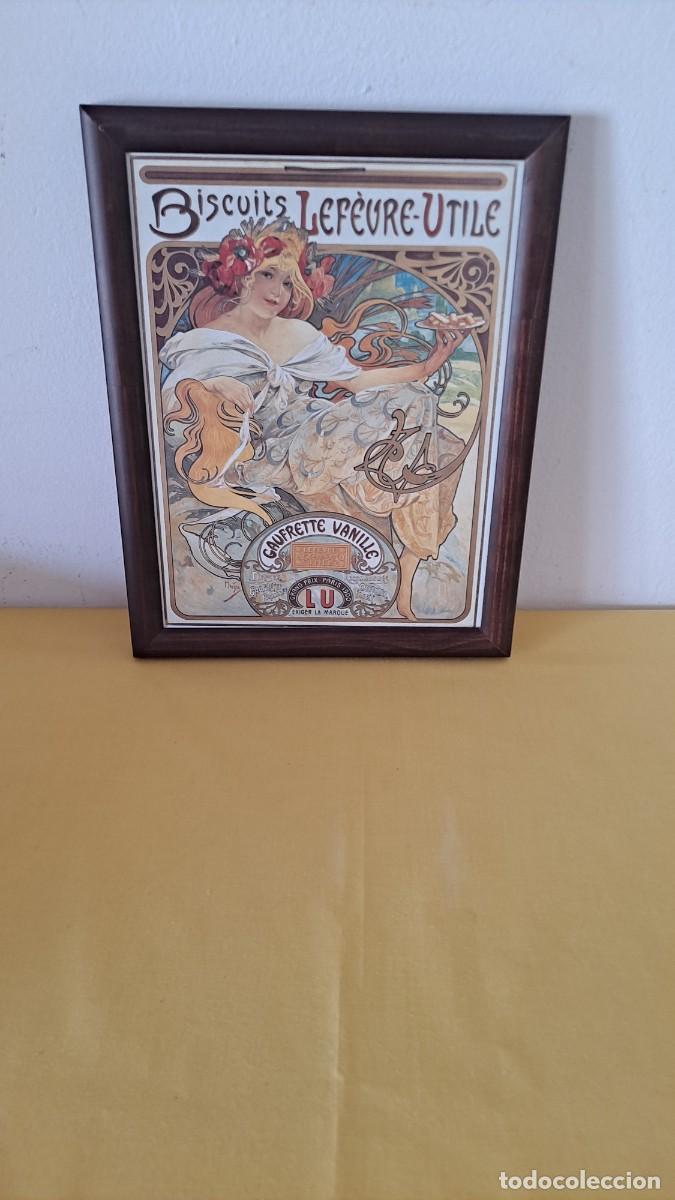 Vintage: CUADRO CON LAMINA DE BISCUITS LEFEVRE-UTILE - Foto 1