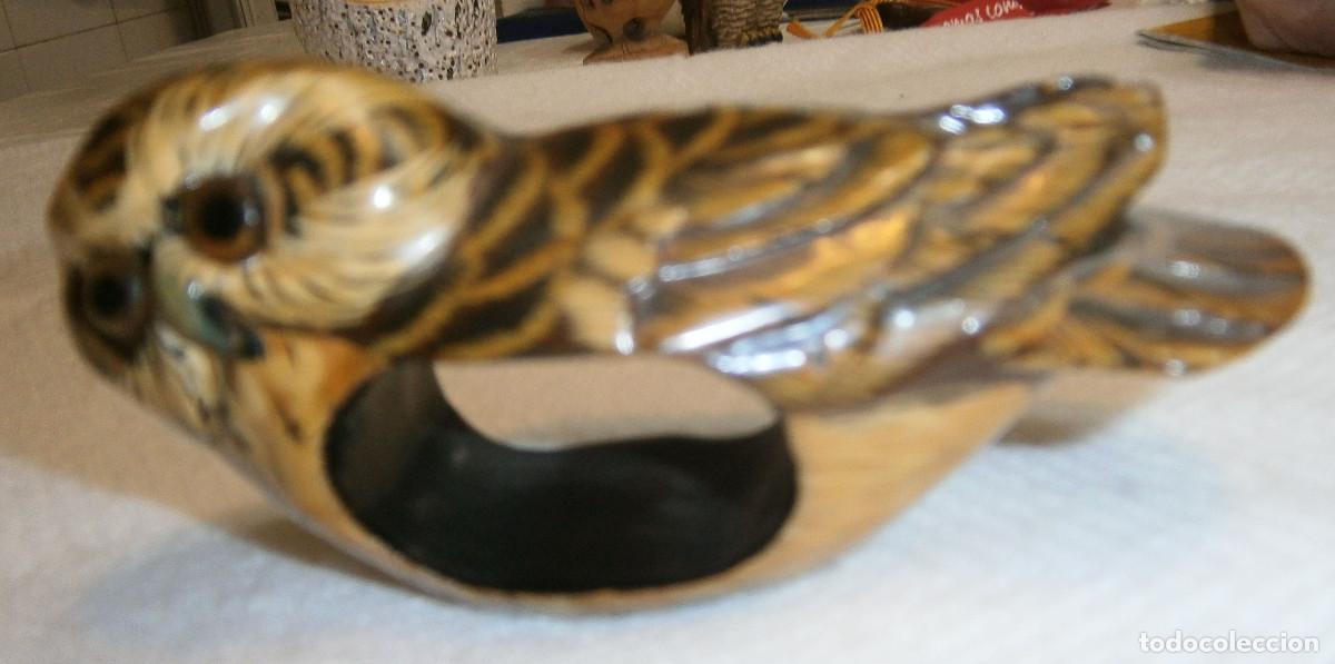 Vintage: servilletero buho de madera Lacado - Foto 1