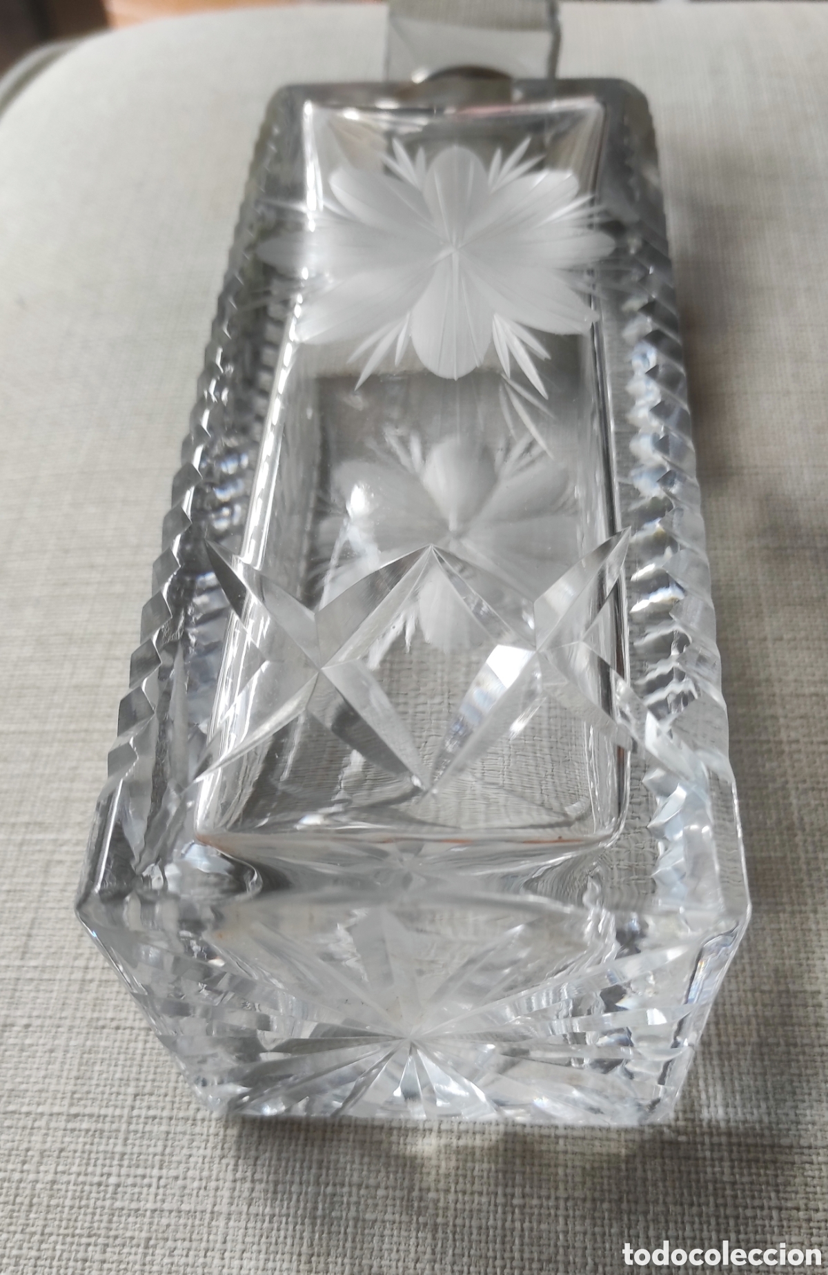Vintage: Botella Licorera cristal de roca y cuello de plata - Foto 5