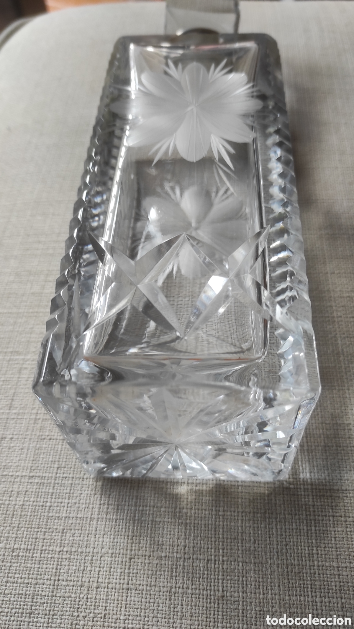 Vintage: Botella Licorera cristal de roca y cuello de plata - Foto 6