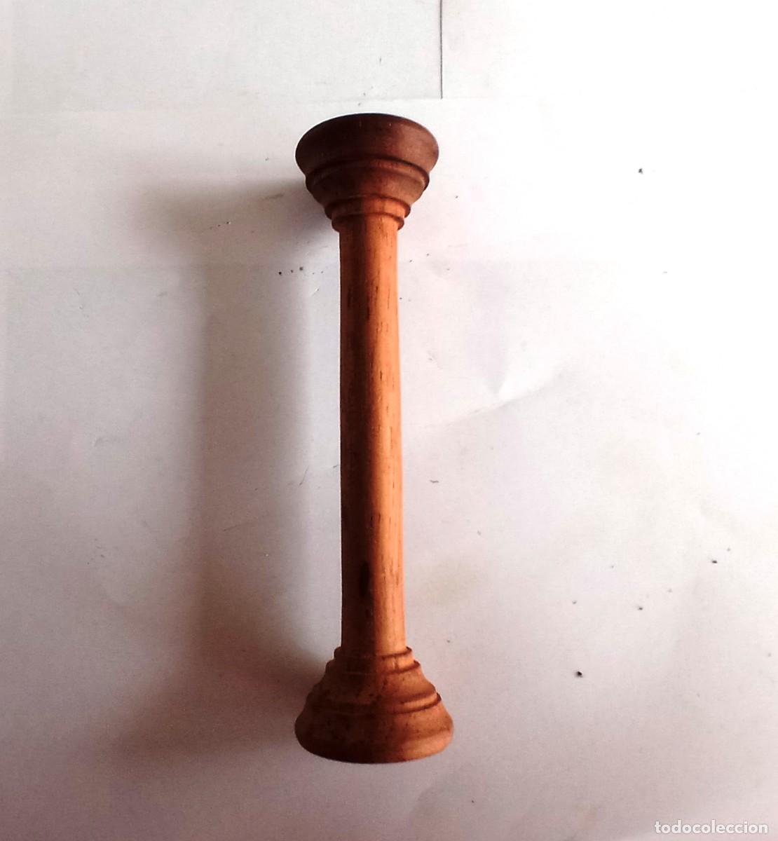 Vintage: Columna de madera 25 cm. - Foto 1