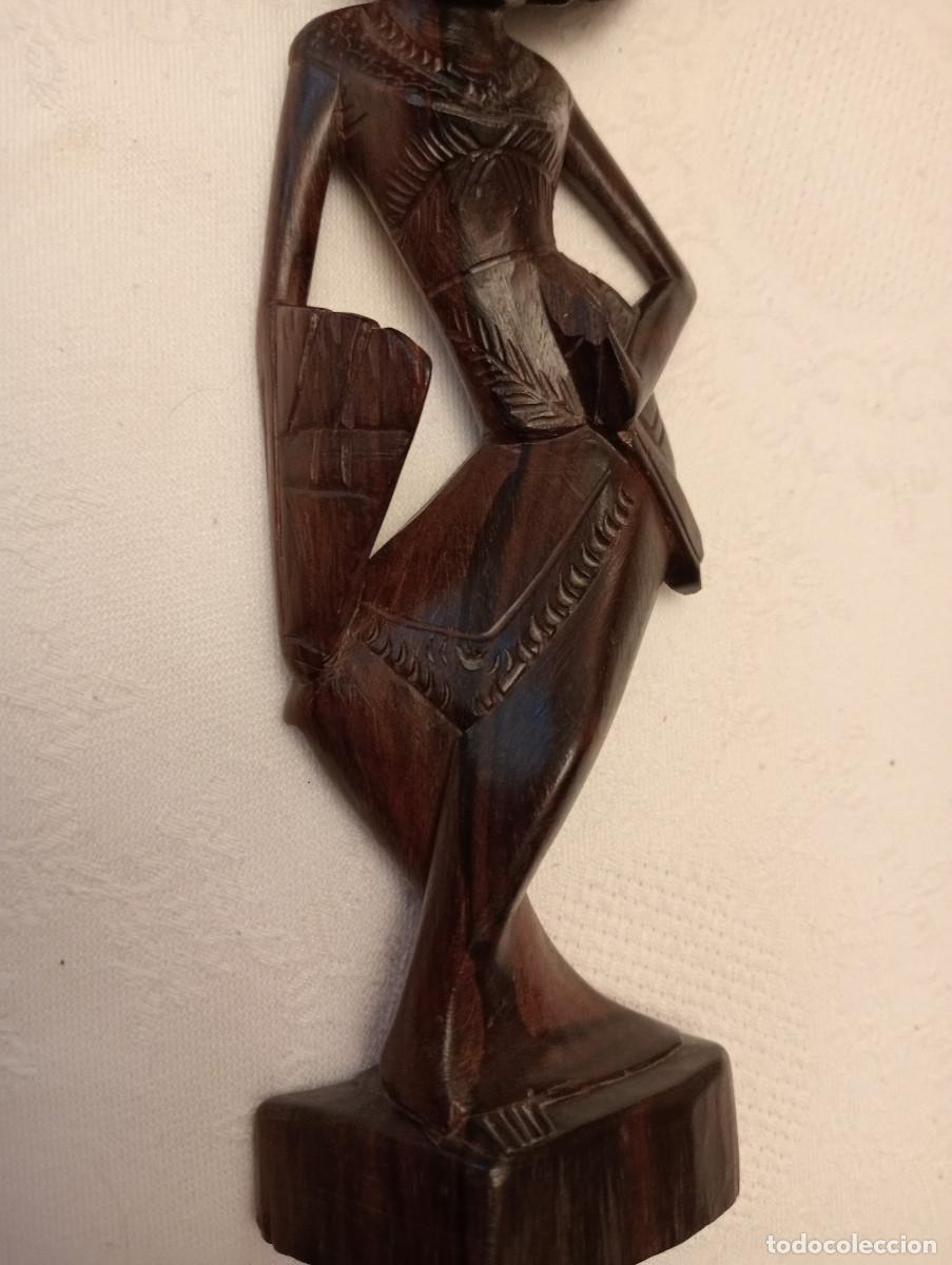 Vintage: TALLA O FIGURA DE MADERA DE EBANO - Foto 3