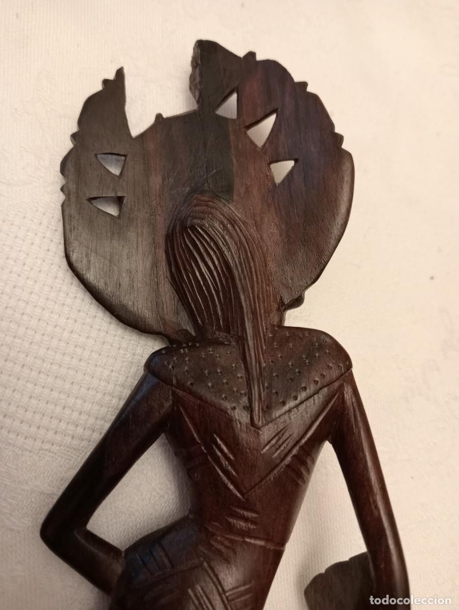 Vintage: TALLA O FIGURA DE MADERA DE EBANO - Foto 4