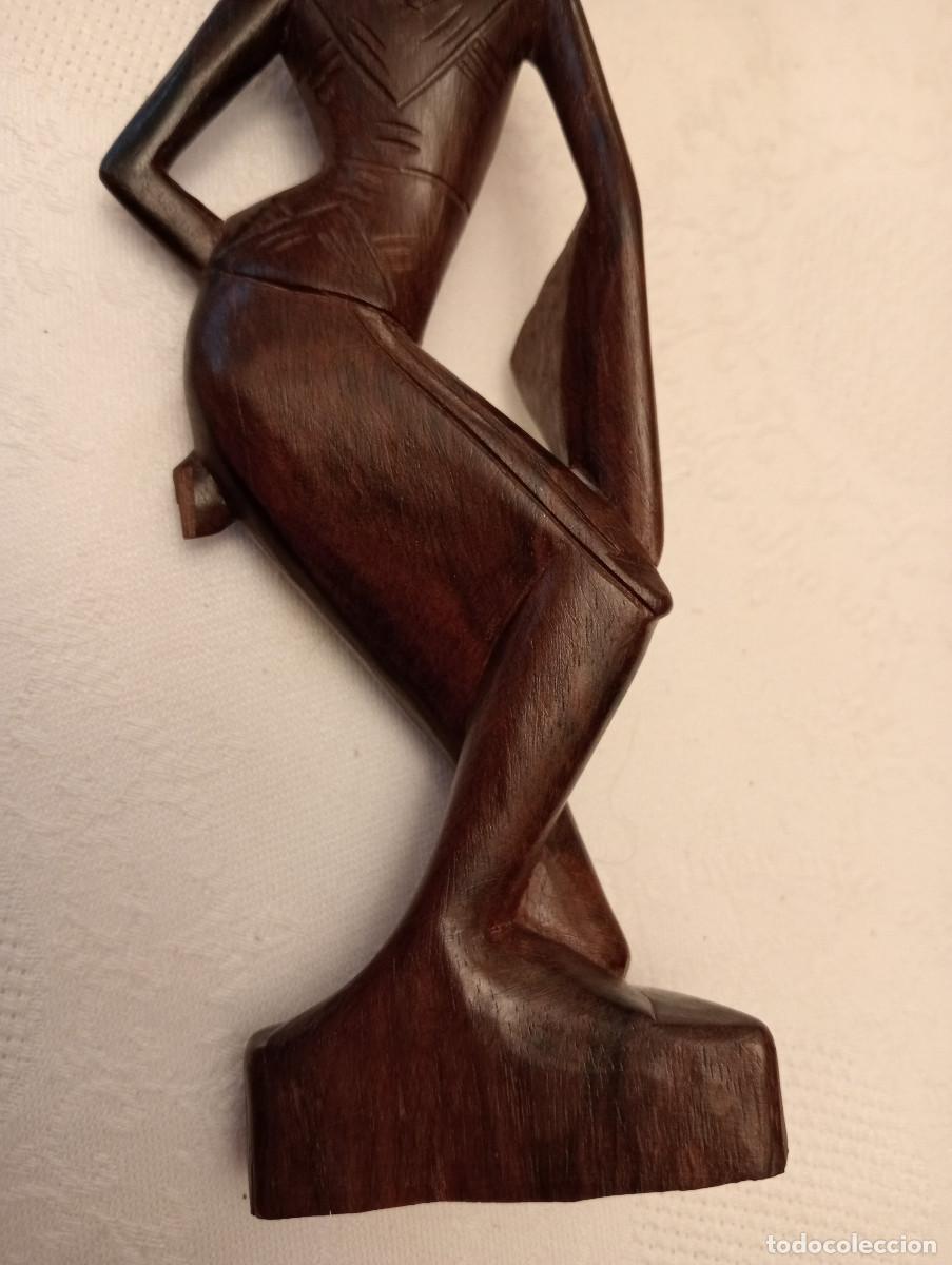 Vintage: TALLA O FIGURA DE MADERA DE EBANO - Foto 5