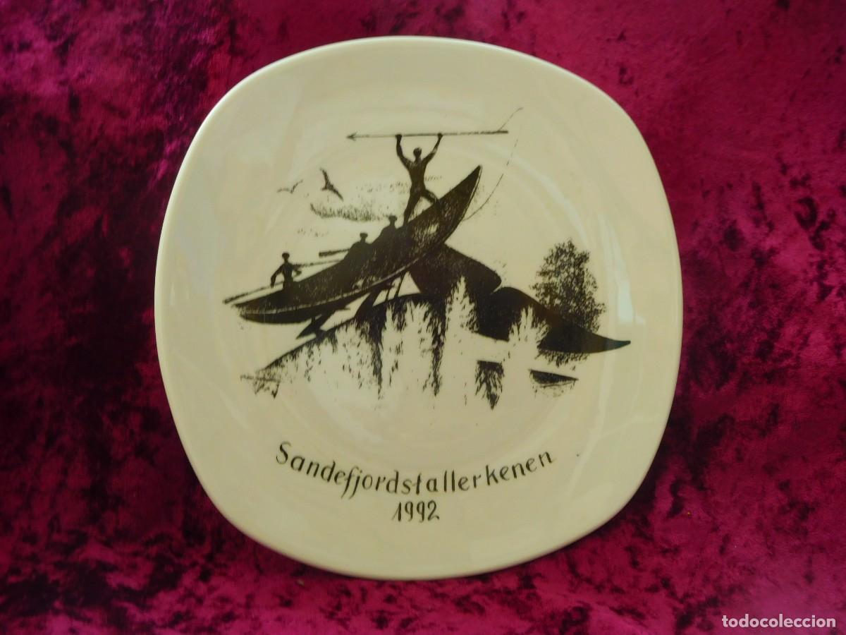 Vintage: 3 PLATOS PORCELANA DE NORUEGA. COLECCION N&ordm; 13 -14 -15.