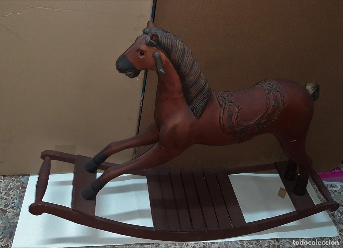 Vintage: ANTIGUO CABALLO BALANCIN MADERA - Foto 1