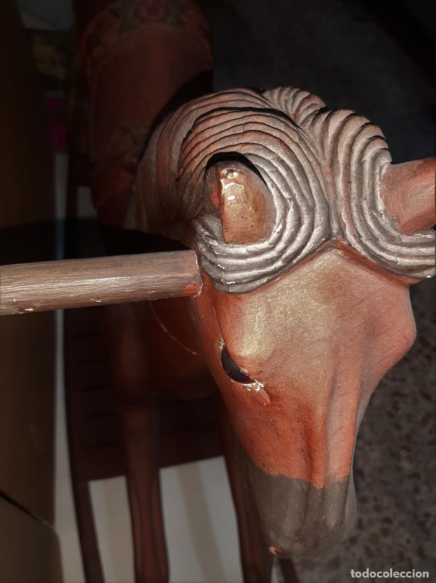 Vintage: ANTIGUO CABALLO BALANCIN MADERA - Foto 2