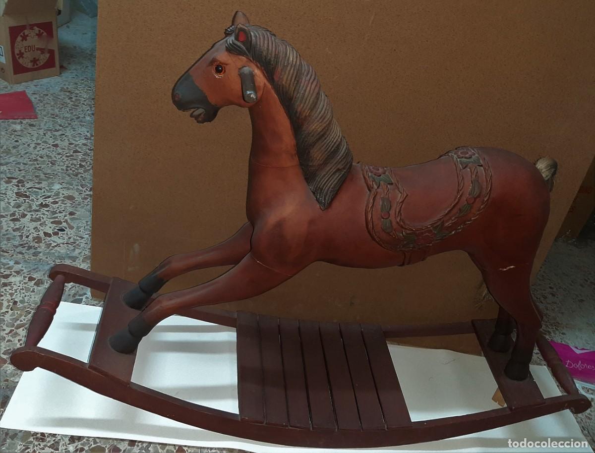 Vintage: ANTIGUO CABALLO BALANCIN MADERA - Foto 8