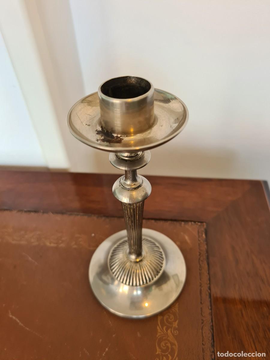 Vintage: CANDELERO METAL PLATEADO - Foto 2