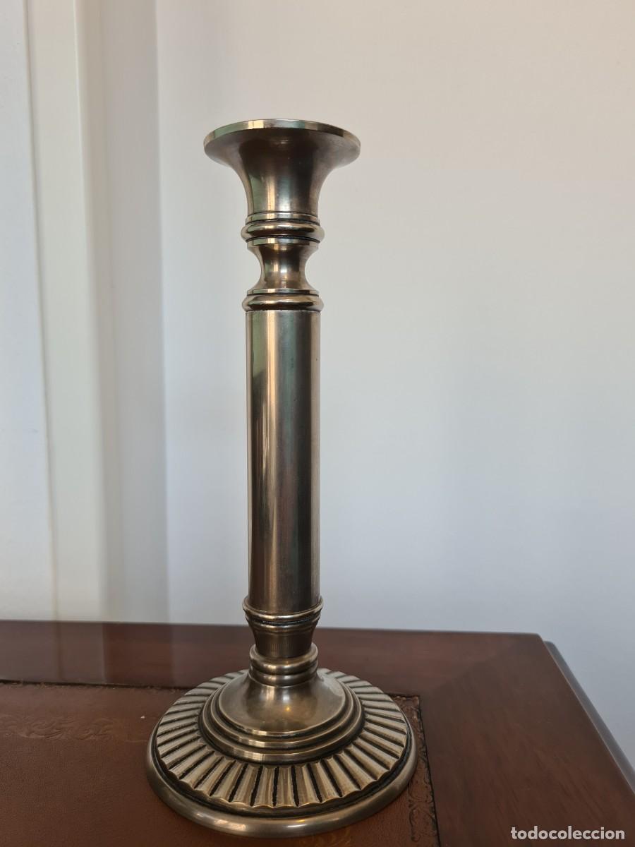 Vintage: CANDELERO METAL PLATEADO - Foto 1