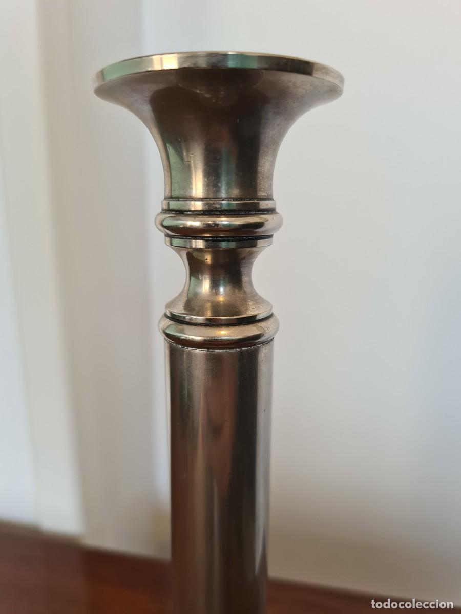 Vintage: CANDELERO METAL PLATEADO - Foto 2