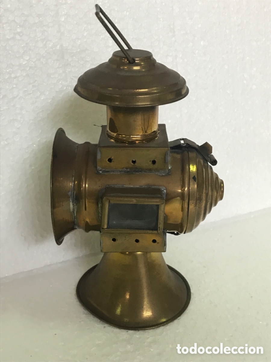 Vintage: L&aacute;mpara decorativa en lat&oacute;n 22x12x9cm Ref MT1