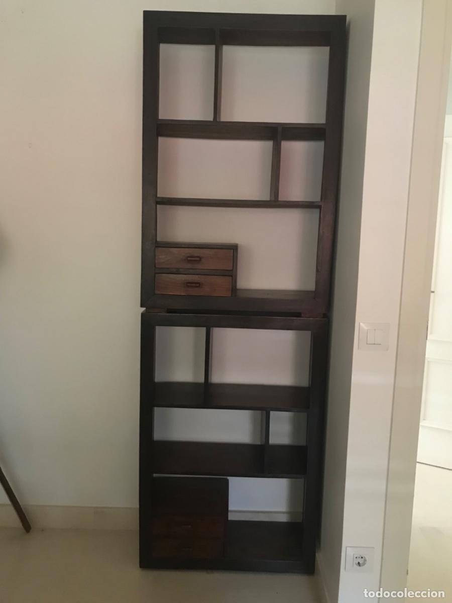 Vintage: Librer&iacute;a estanter&iacute;a madera iroco maciza - Foto 2