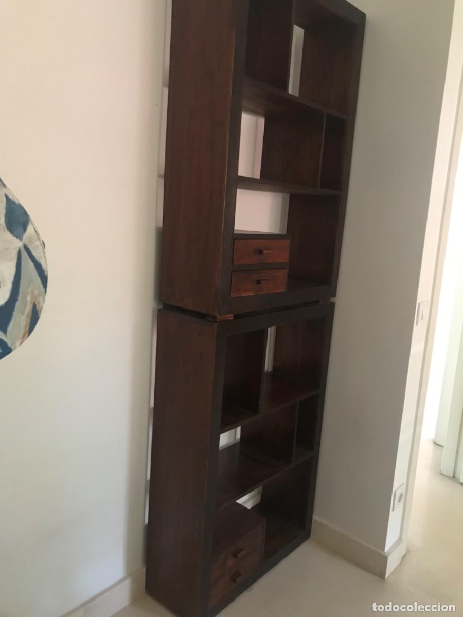 Vintage: Librer&iacute;a estanter&iacute;a madera iroco maciza - Foto 3