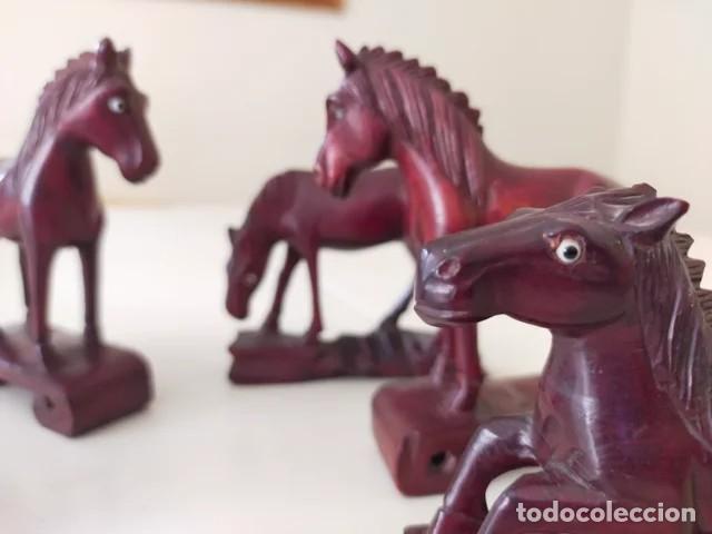 Vintage: Cinco caballos madera Hong Kong - Foto 4