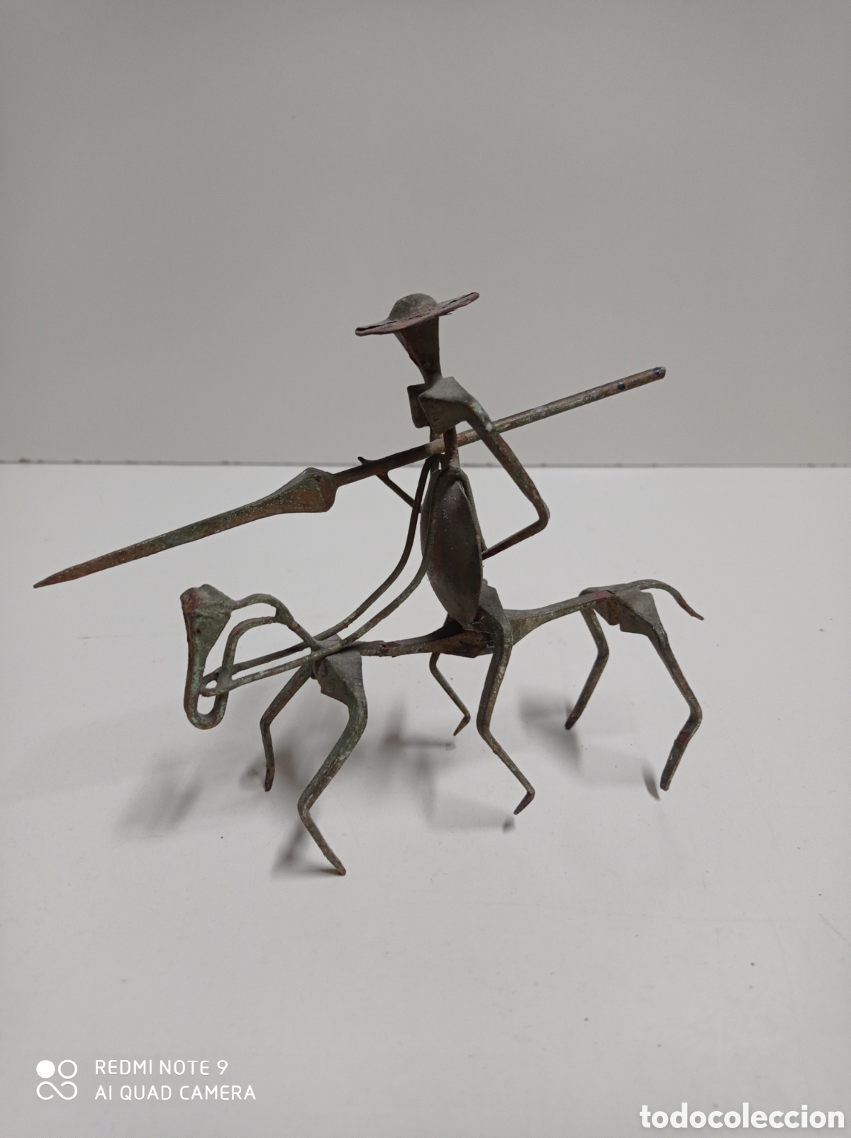 Vintage: Decoraci&oacute;n vintage hecha de forma artesanal, Don Quijote de la Mancha hecho con clavos.